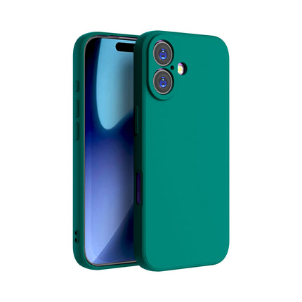 Kapa Matte Protective Lens Flexible Back Cover for Apple iPhone 17 | Slim Silicone with Soft Lining Shockproof Full Body Bumper Case (Green)
