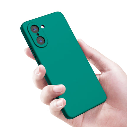 Kapa Matte Protective Lens Flexible Back Cover for OnePlus Nord CE 5 | Slim Silicone with Soft Lining Shockproof Full Body Bumper Case (Green)