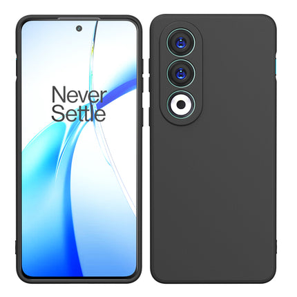 Kapa Matte Protective Lens Flexible Back Cover for OnePlus Nord CE 4 | Slim Silicone with Soft Lining Shockproof Full Body Bumper Case (Black)