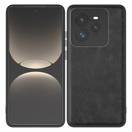 Kapa Tux Leather Back Cover for Realme GT 7 PRO | Slim Shockproof Camera Protection Bumper Case (Black) - Mobizang
