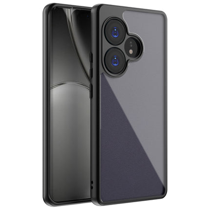 Kapa Hawkeye Clear Back Cover for Realme GT 6 / GT 6T | Camera Lens Protector Shockproof Slim Clear Case Cover (Black)