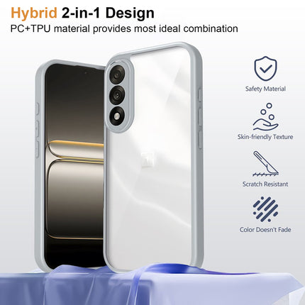 Kapa Hawkeye Clear Slim Tough Back Cover for OnePlus Nord 5 | Camera Lens Protector Anti Yellow Shockproof Clear Hybrid Case Cover (Grey Sides)