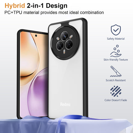 Kapa Hawkeye Clear Back Cover for Realme 14 Pro 5G | Camera Lens Protector Shockproof Slim Clear Case Cover (Black Sides)
