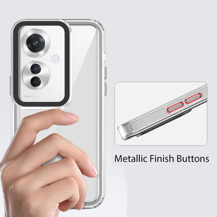 Kapa Warrior Acrylic Clear Back Cover For Oppo F25 Pro (5G) | Slim Shockproof [Military Grade Protection] Hybrid Bumper Case (Clear Sides) - Mobizang