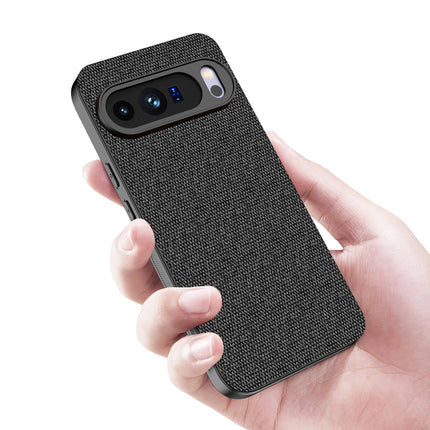 Kapa Soft Full Fabric Protective Back Case Cover for Google Pixel 10 Pro XL | Shockproof Slim Hard Anti Slip Back Case (Black)