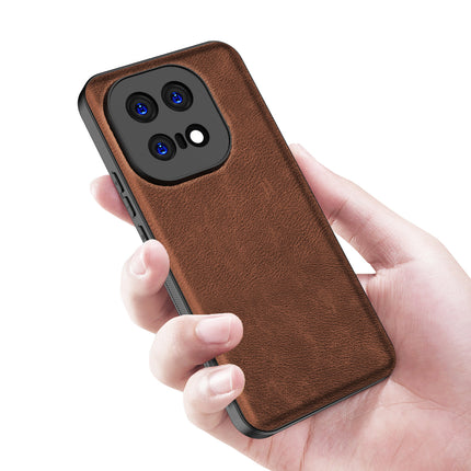 Kapa Tux Leather Back Cover for IQOO 15 5G | Slim Shockproof Camera Protection Bumper Case (Brown) - Mobizang