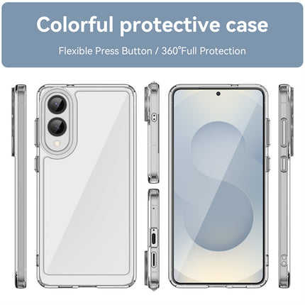 Kapa Unicorn Acrylic Clear Back Cover For Samsung Galaxy S25 Edge | Slim Shockproof [Military Grade Protection] Hybrid Bumper Case (Clear Sides)