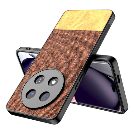 Kapa Soft Fabric & Leather Hybrid Protective Back Cover for Honor X9C 5G | Shockproof Slim Hard Anti Slip Back Case (Brown)