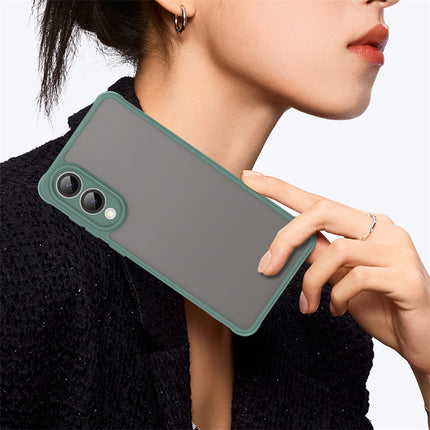 Kapa Shield Frosted Acrylic Back Cover for Samsung Galaxy S25 Edge| Hard Slim Inbuilt Camera Lens Cover Protection Shock Proof Bumper Case (Green)