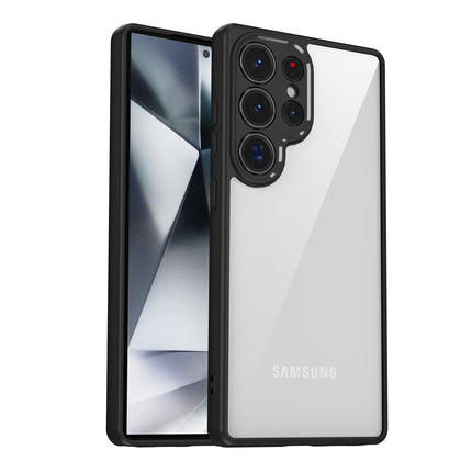 Kapa Hawkeye Clear Back Cover for Samsung Galaxy S25 Ultra | Camera Lens Protector Shockproof Slim Clear Case Cover (Black Sides) - Mobizang