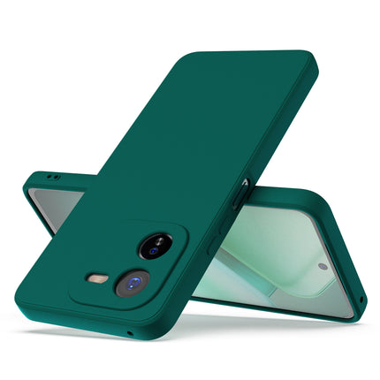 Kapa Matte Protective Lens Flexible Back Cover for IQOO Z9X | Slim Silicone with Soft Lining Shockproof Full Body Bumper Case (Green) - Mobizang