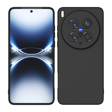 Kapa Matte Protective Lens Flexible Back Cover for Vivo X200 Ultra | Slim Silicone with Soft Lining Shockproof Full Body Bumper Case (Black)
