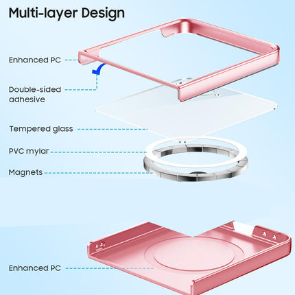 Kapa Ultra Thin Compatible with Magsafe Back PC Case for Samsung Galaxy Z Flip7 / Flip 7 | with Wireless Charging Support Ring Full Body Protection Cover (Red)
