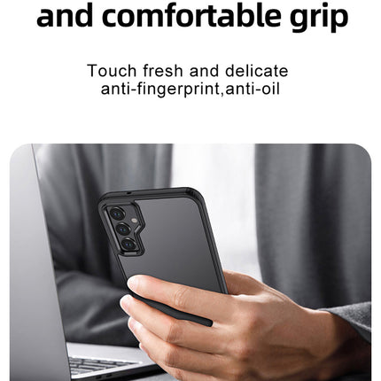 Kapa Shield Frosted Acrylic Back Shock Proof Case Cover for Samsung Galaxy A55 (5G) (Black)