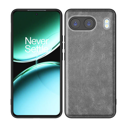 Kapa Tux Leather Back Cover for OnePlus Nord 4 | Slim Shockproof Camera Protection Bumper Case (Grey)