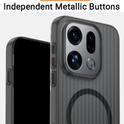 Kapa Wave Magnetic Frosted Grip Back Cover for Oppo Find X9 | [MagSafe Compatible] Wireless charging, Slim, Metal Buttons Matte Finish Back Case (Grey)