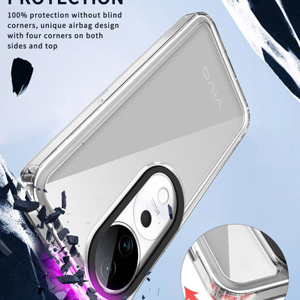 Kapa Warrior Acrylic Clear Back Cover For Vivo V31 Pro (5G) | Slim Shockproof [Military Grade Protection] Hybrid Bumper Case (Clear Sides) - Mobizang