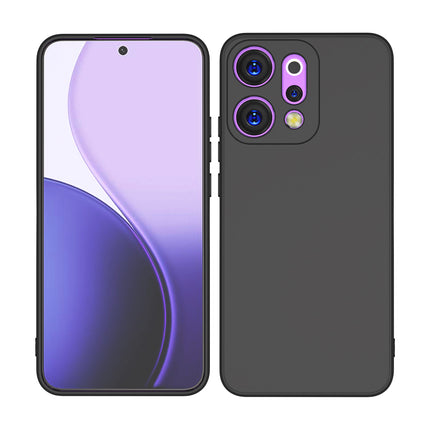Kapa Matte Protective Lens Flexible Back Cover for Oppo Reno 14 5G | Slim Silicone with Soft Lining Shockproof Full Body Bumper Case (Black) - Mobizang