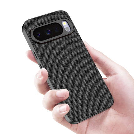 Kapa Soft Full Fabric Protective Back Case Cover for Google Pixel 10 Pro | Shockproof Slim Hard Anti Slip Back Case (Black)