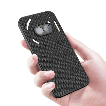 Kapa Soft Full Fabric Protective Back Case Cover for Nothing Phone 2A | Shockproof Slim Hard Anti Slip Back Case (Black)