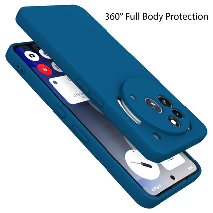 Kapa Matte Protective Lens Flexible Back Cover for Nothing Phone 3A Pro | Slim Silicone with Soft Lining Shockproof Full Body Bumper Case (Blue)