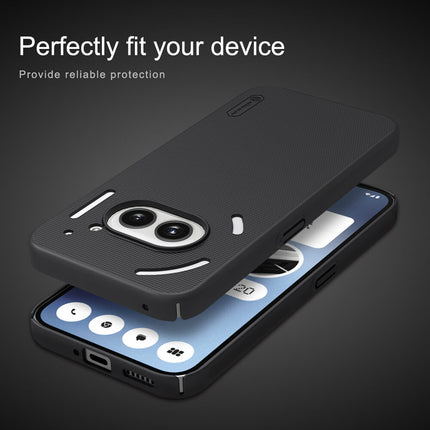 Kapa Super Frosted Shield Hard Back Case Cover for Nothing Phone 2A | Shockproof Anti-Scratch & Anti-Slip Dual Layer Tough Case (Black) - Mobizang