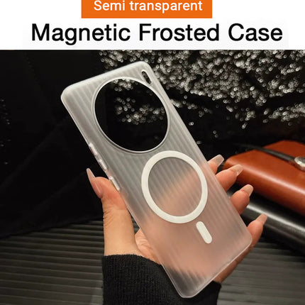Kapa Wave Magnetic Frosted Grip Back Cover for Vivo X100 Pro | [MagSafe Compatible] Wireless charging, Slim, Metal Buttons Matte Finish Back Case (White)