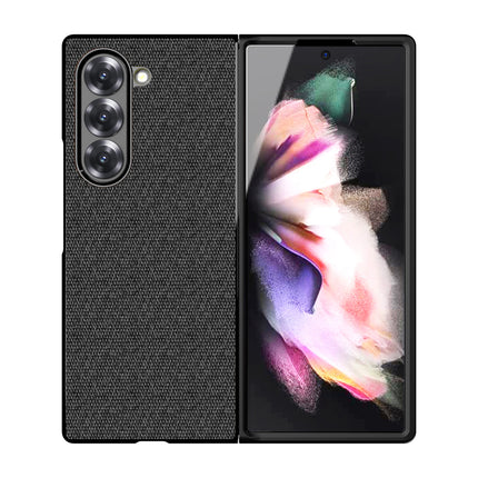 Kapa Soft Full Fabric Protective Back Case Cover for Samsung Galaxy Z Fold 6 | Shockproof Slim Hard Anti Slip Back Case (Black)