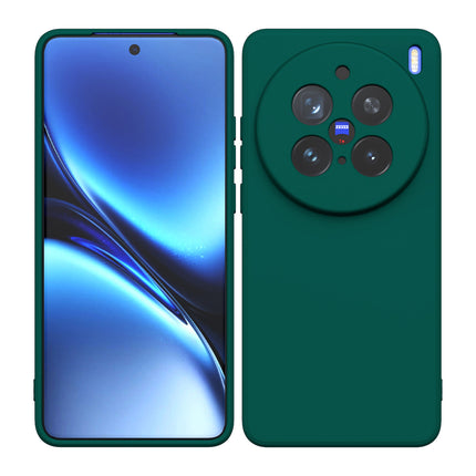 Kapa Matte Protective Lens Flexible Back Cover for Vivo X200 Pro (5G) | Slim Silicone with Soft Lining Shockproof Full Body Bumper Case (Green)