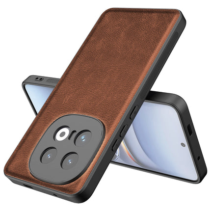 Kapa Tux Leather Back Cover for Iqoo 13 (5G) | Slim Shockproof Camera Protection Bumper Case (Brown)