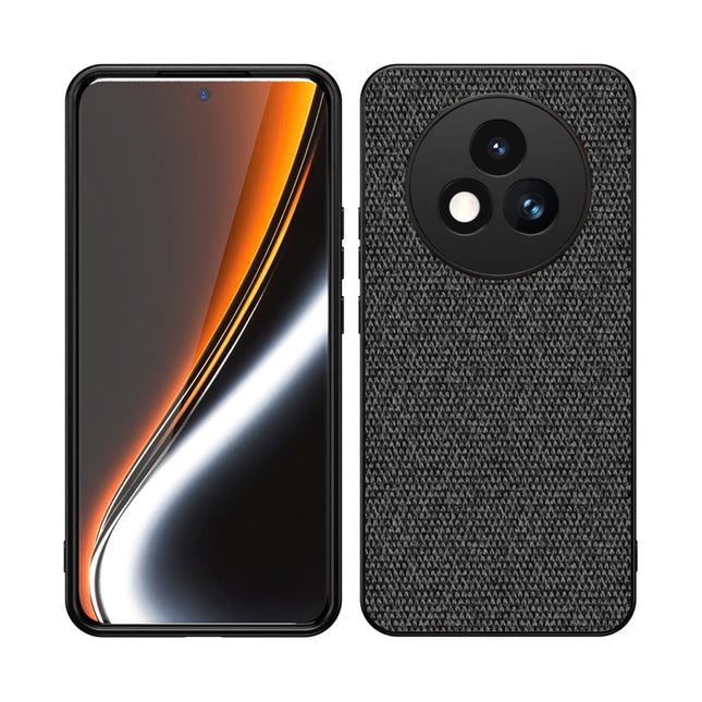 Kapa Soft Full Fabric Protective Back Case Cover for Realme P3 PRO 5G | Shockproof Slim Hard Anti Slip Back Case (Black)