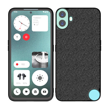 Kapa Soft Full Fabric Protective Back Case Cover for Nothing CMF Phone 1 | Shockproof Slim Hard Anti Slip Back Case (Black)