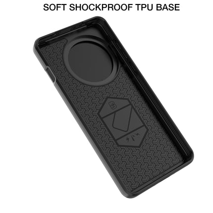 Kapa Armor Slider Back Cover for OnePlus 13R | Inbuilt Ring + Camera Slider Shockproof Lens Protection Bumper Back Case (Black)