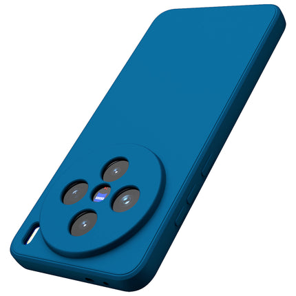 Kapa Matte Protective Lens Flexible Back Cover for Vivo X200 (5G) | Slim Silicone with Soft Lining Shockproof Full Body Bumper Case (Blue)