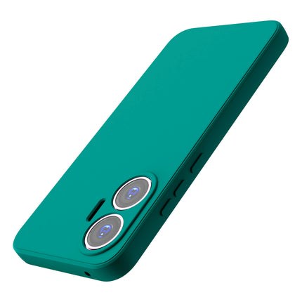 Kapa Matte Protective Lens Flexible Back Cover for Poco F7 5G | Slim Silicone with Soft Lining Shockproof Full Body Bumper Case (Green)