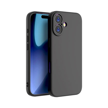 Kapa Matte Protective Lens Flexible Back Cover for Apple iPhone 17 | Slim Silicone with Soft Lining Shockproof Full Body Bumper Case (Black)