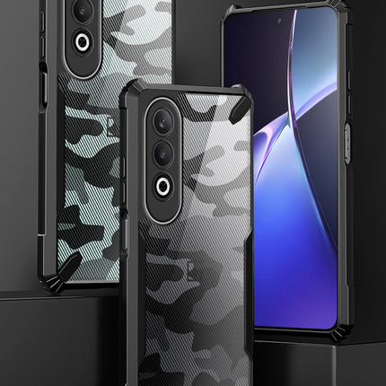 Kapa Bull Camouflage Back Cover for OnePlus Nord CE 4 | [Military Grade Protection] Shock Proof Slim Hybrid Bumper Case (Black)