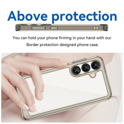 Kapa Unicorn Acrylic Clear Back Cover For Samsung Galaxy S25 Plus | Slim Shockproof [Military Grade Protection] Hybrid Bumper Case (Grey Sides)