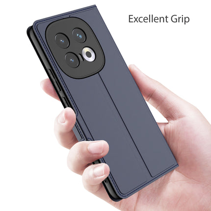 Kapa Noble Slim Magnetic Leather Flip Case Cover for Iqoo 13 (5G) | Card Holder Stand Flip Wallet Case (Blue)