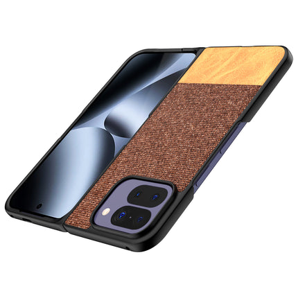Kapa Soft Fabric & Leather Hybrid Protective Back Cover for Google Pixel 10 PRO FOLD | Shockproof Slim Hard Anti Slip Back Case (Brown)