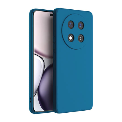 Kapa Matte Protective Lens Flexible Back Cover for Honor X9C 5G | Slim Silicone with Soft Lining Shockproof Full Body Bumper Case (Blue)