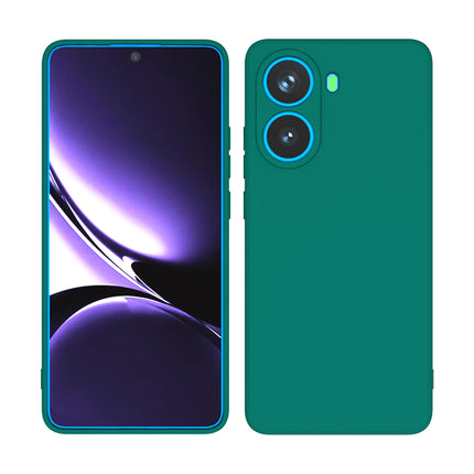 Kapa Matte Protective Lens Flexible Back Cover for Poco X7 Pro 5G | Slim Silicone with Soft Lining Shockproof Full Body Bumper Case (Green) - Mobizang
