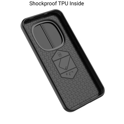 Kapa Armor Slider Back Cover for Redmi Note 15 Pro 5G | Inbuilt Ring + Camera Slider Shockproof Lens Protection Bumper Back Case (Blue) - Mobizang