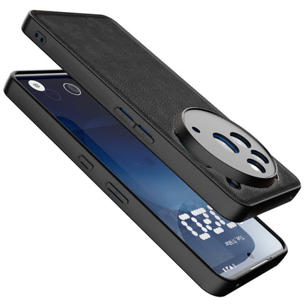 Kapa Tux Leather Back Cover for Nothing Phone 3A Pro | Slim Shockproof Camera Protection Bumper Case (Black)
