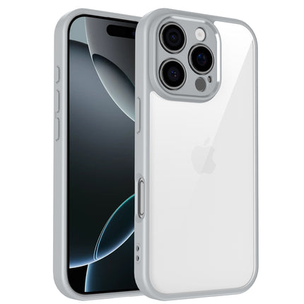 Kapa Hawkeye Clear Back Cover for Apple iPhone 16 Pro | Camera Lens Protector Shockproof Slim Clear Case Cover (Grey Sides) - Mobizang