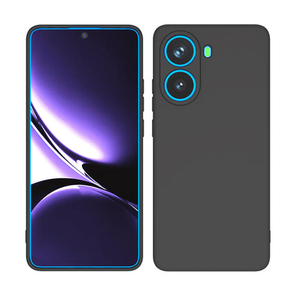 Kapa Matte Protective Lens Flexible Back Cover for Poco X7 Pro 5G | Slim Silicone with Soft Lining Shockproof Full Body Bumper Case (Black)