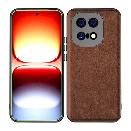 Kapa Tux Leather Back Cover for IQOO 15 5G | Slim Shockproof Camera Protection Bumper Case (Brown) - Mobizang