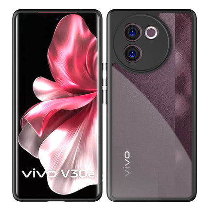 Kapa Hawkeye Clear Back Cover for Vivo V30E (5G) | Camera Lens Protector Shockproof Slim Clear Case Cover (Black)