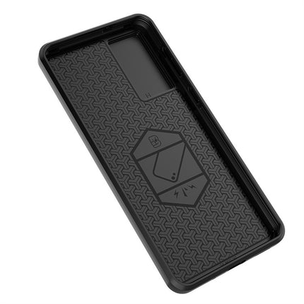 Kapa Armor Slider Back Cover for Samsung Galaxy S24 FE | Inbuilt Ring + Camera Slider Shockproof Lens Protection Bumper Back Case (Blue)