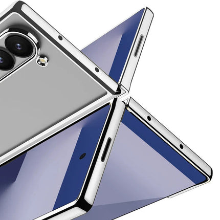 Kapa Phantom Ultra Thin Back Case for Samsung Galaxy Z Fold 7 |Electroplated Edges Full Body Protection Back Cover (Silver)